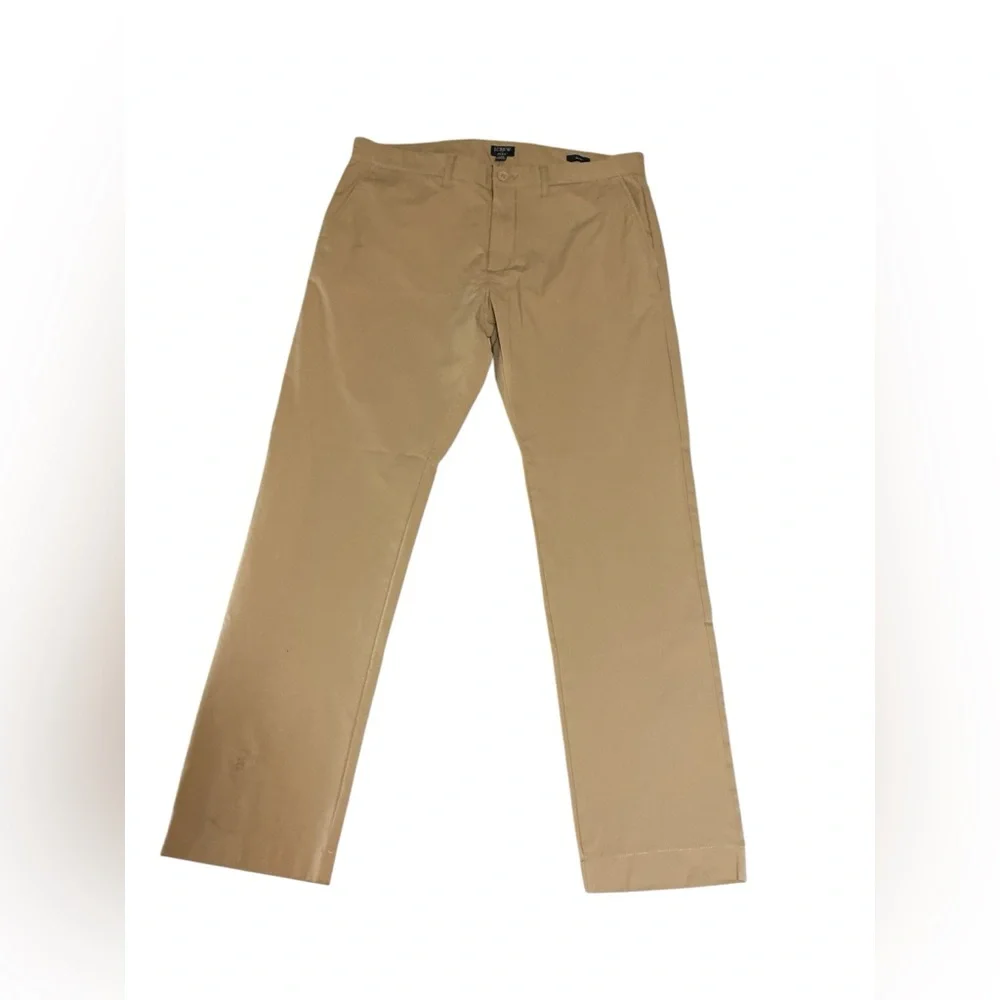 J‎ Crew Flex Slim Fit Chino Pants Khaki Mens W33 L30 Stretch Twill